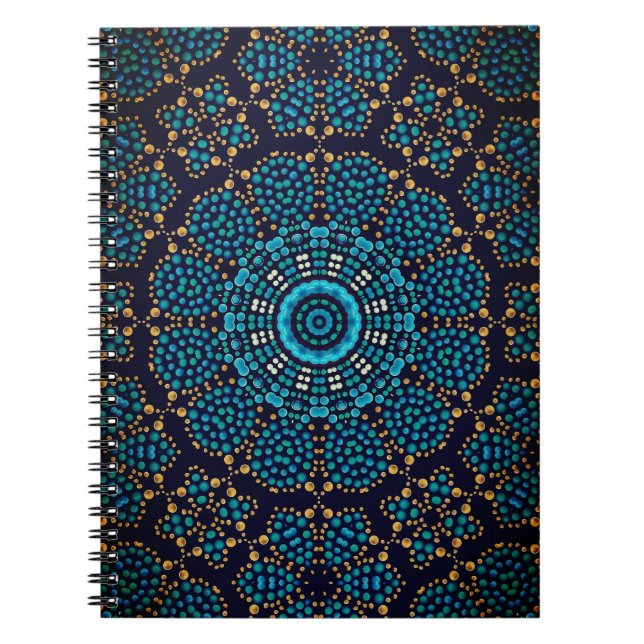 Caderno Espiral Notebook de arte ponto cúbica exclusivo (Frente)