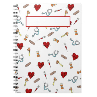 Caderno Espiral Notebook de assistência médica