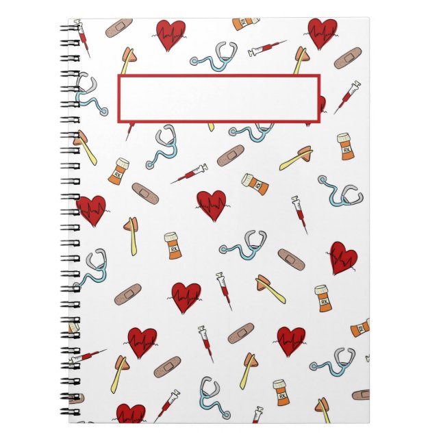 Caderno Espiral Notebook de assistência médica (Frente)
