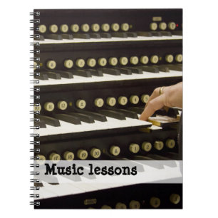 Caderno Espiral Notebook de aulas de música