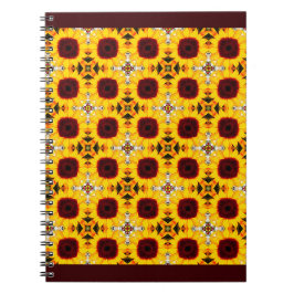 Caderno Espiral Notebook de Azulejo de girassol