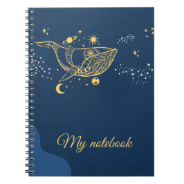 Caderno Espiral Notebook de baleias de profundidade - Diário de pr