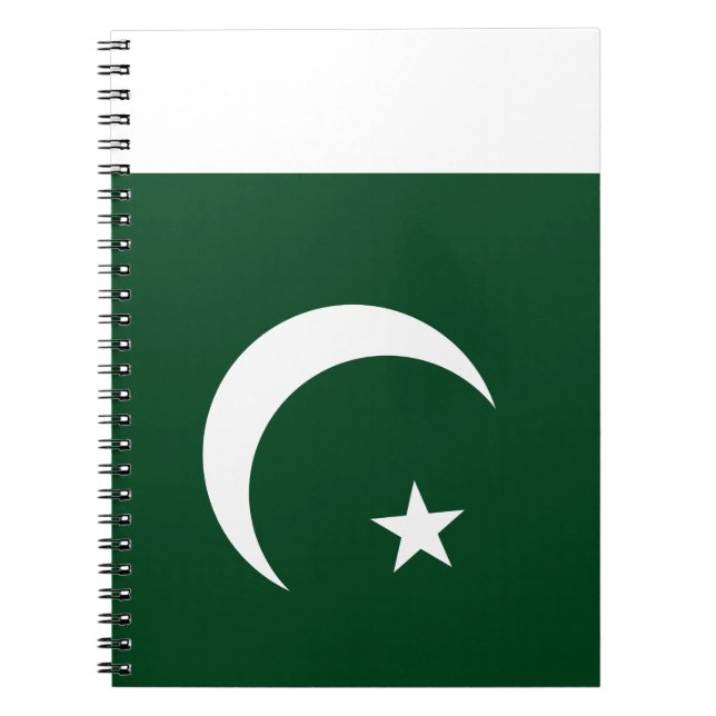 Caderno Espiral Notebook de bandeira paquistanesa - Um Diário para (Frente)