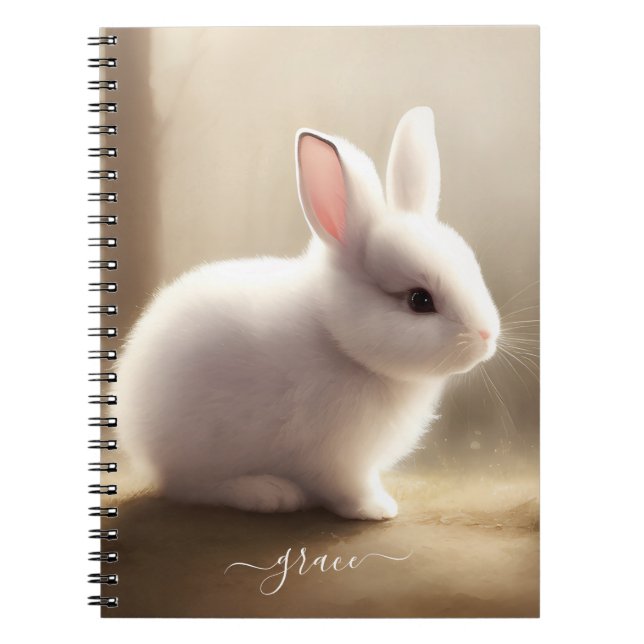 Caderno Espiral Notebook de bebê com aquarela, bonito, com nome (Frente)