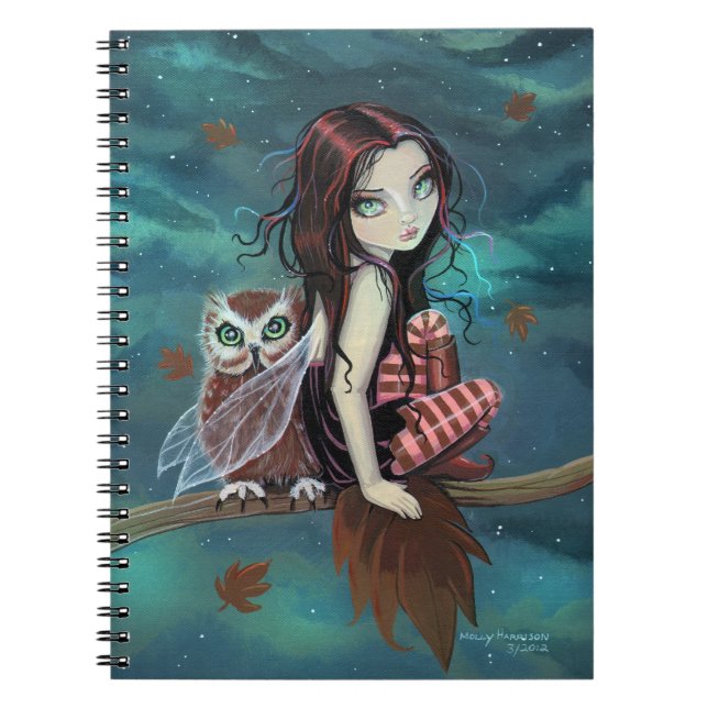 Caderno Espiral Notebook de beleza e fantasia de fada (Frente)