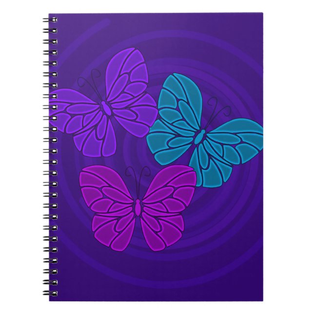 Caderno Espiral Notebook de borboletas noturnas (Frente)