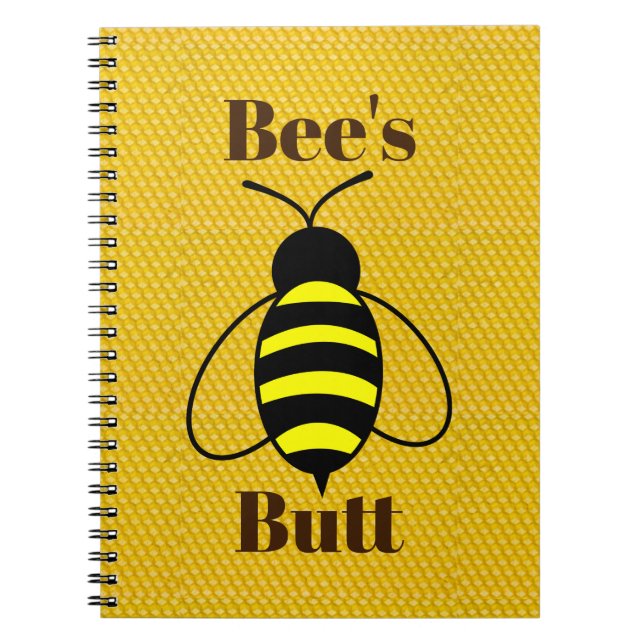 Caderno Espiral Notebook de Bumbum de abelha (Frente)