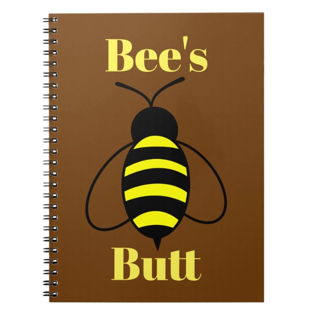 Caderno Espiral Notebook de Bumbum de abelha (Frente)