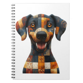 Caderno Espiral Notebook de cachorro de patch