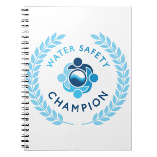 Caderno Espiral Notebook de campeão de segurança da água