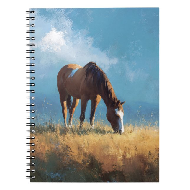 Caderno Espiral Notebook de campo de cavalo pacífico (Frente)