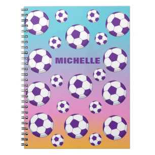 Caderno Espiral Notebook de campo de futebol personalizado