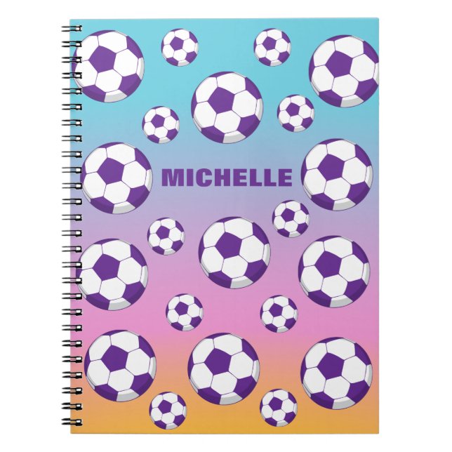 Caderno Espiral Notebook de campo de futebol personalizado (Frente)