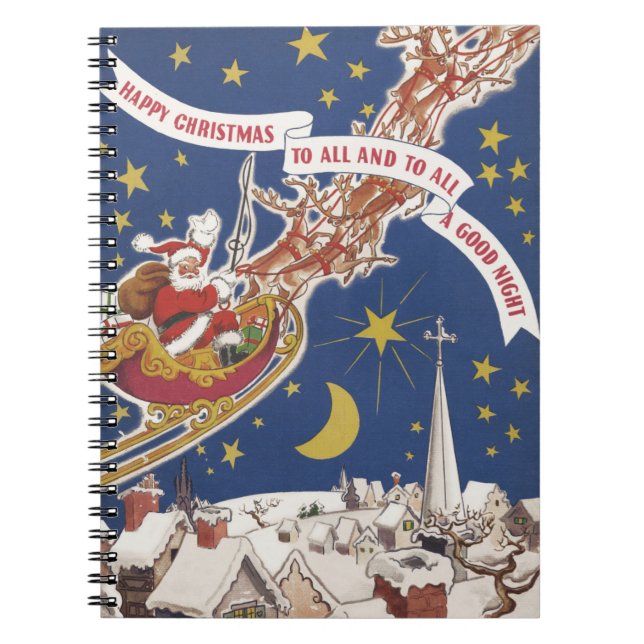 Caderno Espiral Notebook de cartões de natal (Frente)