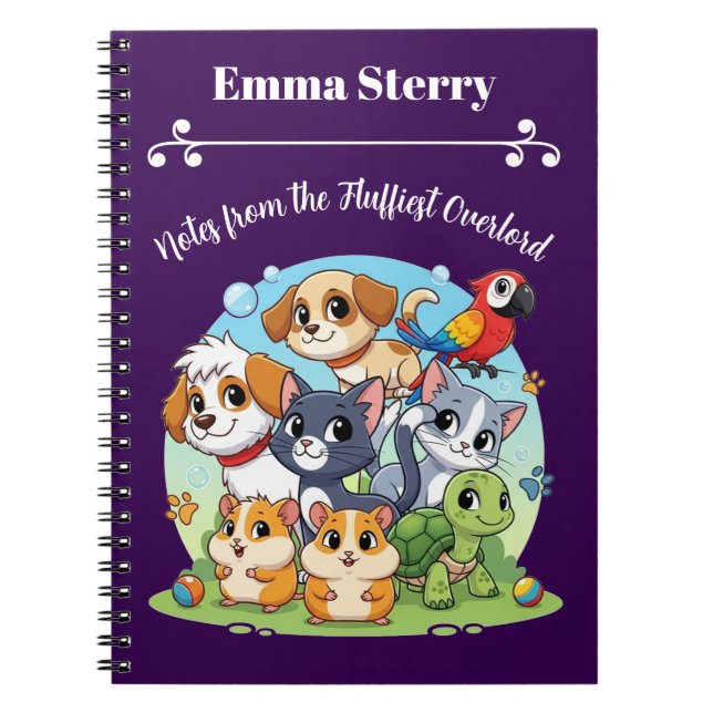 Caderno Espiral Notebook de Cartoon Pet Overlord Personalizado (Frente)