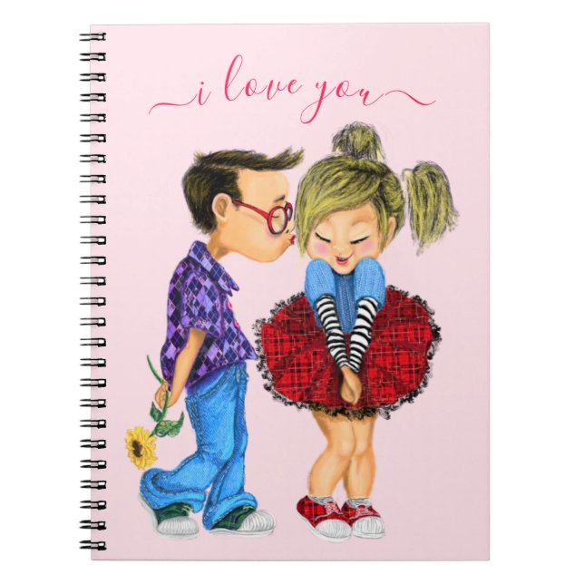 Caderno Espiral Notebook de Casal bonito que eu te amo - Texto per (Frente)