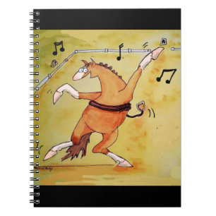 Caderno Espiral Notebook de cavalos dançantes estilo livre