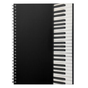 Caderno Espiral Notebook de chaves Piano personalizáveis