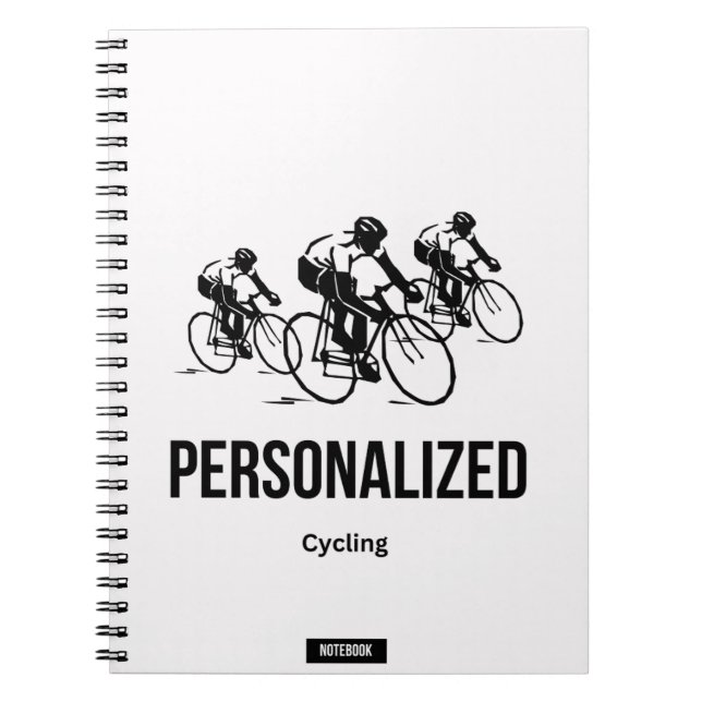 Caderno Espiral Notebook de ciclismo personalizado (Frente)