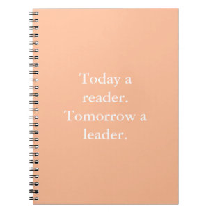 Caderno Espiral Notebook de citação de liderança inspiracional