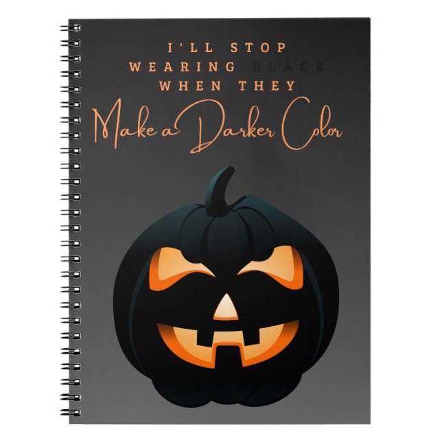 Caderno Espiral Notebook de Cobrir preto (Frente)