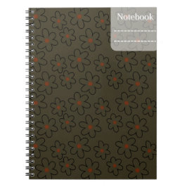 Caderno Espiral Notebook de composição de flores