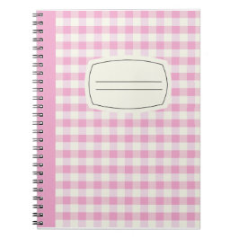Caderno Espiral Notebook de composição de Xadrez rosa