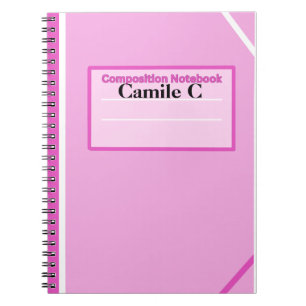 Caderno Espiral Notebook de Composição Personalizada Bubblegum