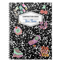 Notebook de composição retrorreflectora Y2K