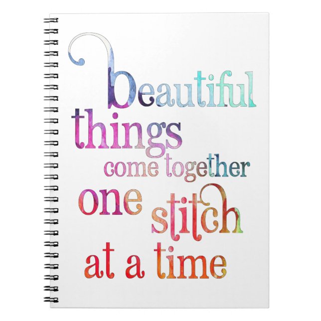 Caderno Espiral Notebook de costura (Frente)