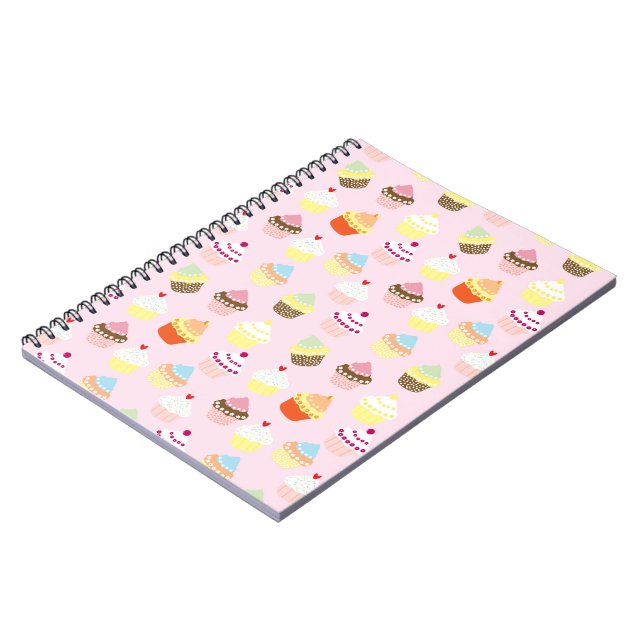 Caderno Espiral Notebook de cupcake (Left Side)