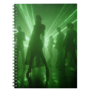Caderno Espiral Notebook de dança de silicone laser verde
