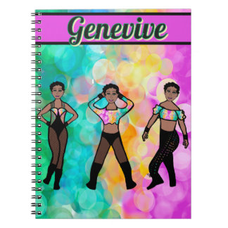 Caderno Espiral Notebook de Dançarino Triplo Estilado Pastel e Pre