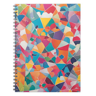 Caderno Espiral Notebook de design abstrato vibrante - o melhor pr