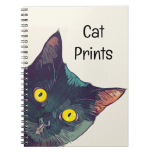 Caderno Espiral Notebook de Design de Gato de Pico Bonito