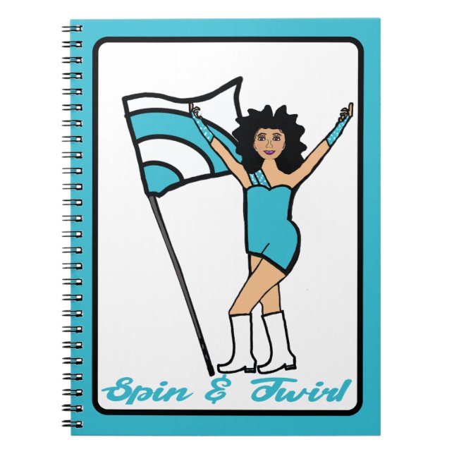 Caderno Espiral Notebook de Destaque Branco do Dançarino de Sinali (Frente)