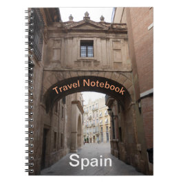 Caderno Espiral Notebook de destino Viagem de espanha de 
