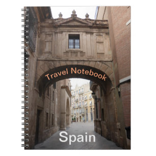 Caderno Espiral Notebook de destino Viagem de espanha de