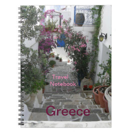 Caderno Espiral Notebook de destino Viagem de grécia de 