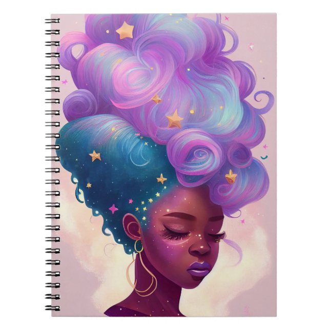 Caderno Espiral Notebook de Deusa do Sonho Cósmico (Frente)