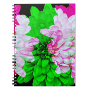 Caderno Espiral Notebook de Diário abstrato Art Flower Flower
