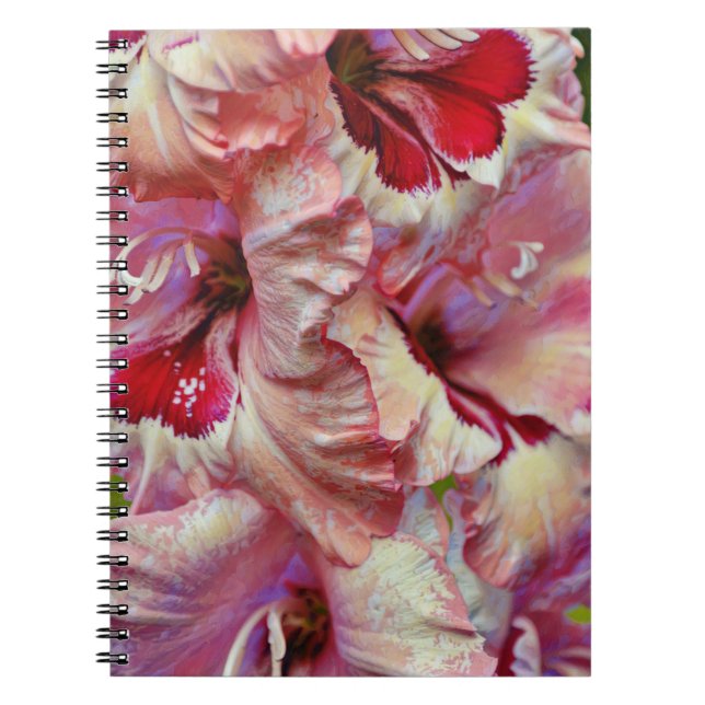 Caderno Espiral Notebook de Diário de arte Abstrato com ventilador (Frente)
