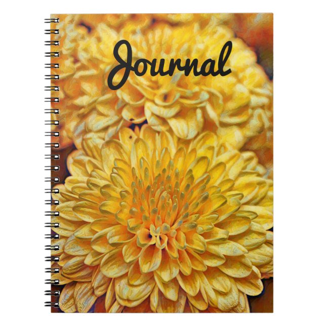 Caderno Espiral Notebook de Diário de Arte Amarelo (Frente)