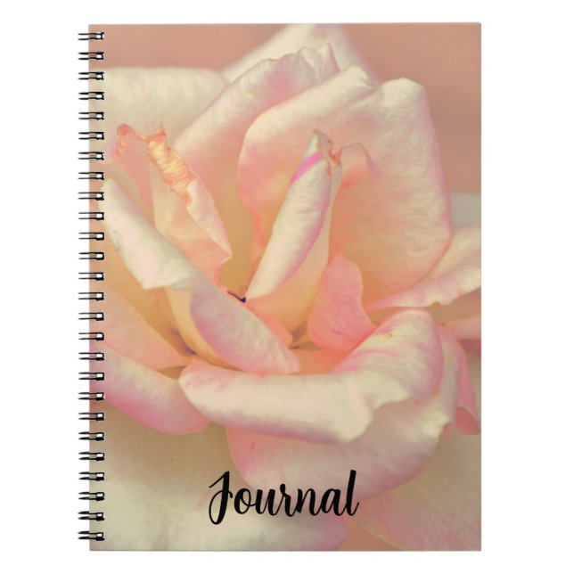 Caderno Espiral Notebook de Diário de Arte Sonhosa Rosa Rosa Blush (Frente)