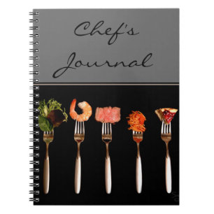 Caderno Espiral Notebook de Diário do Chef