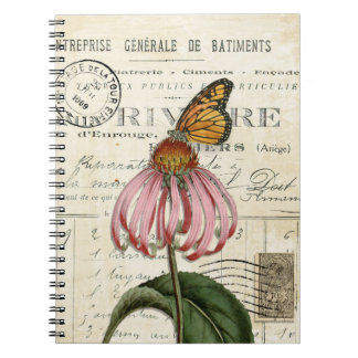 Caderno Espiral Notebook de Diário espiral da Borboleta Monarca Vi