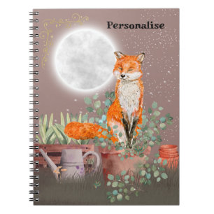 Caderno Espiral Notebook de Diário Eucalyptus da Lua da Fox Cuja F