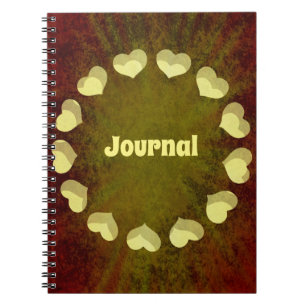 Caderno Espiral Notebook de Diário Grunge Hearts