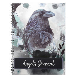 Caderno Espiral Notebook de Diário Raven personalizável