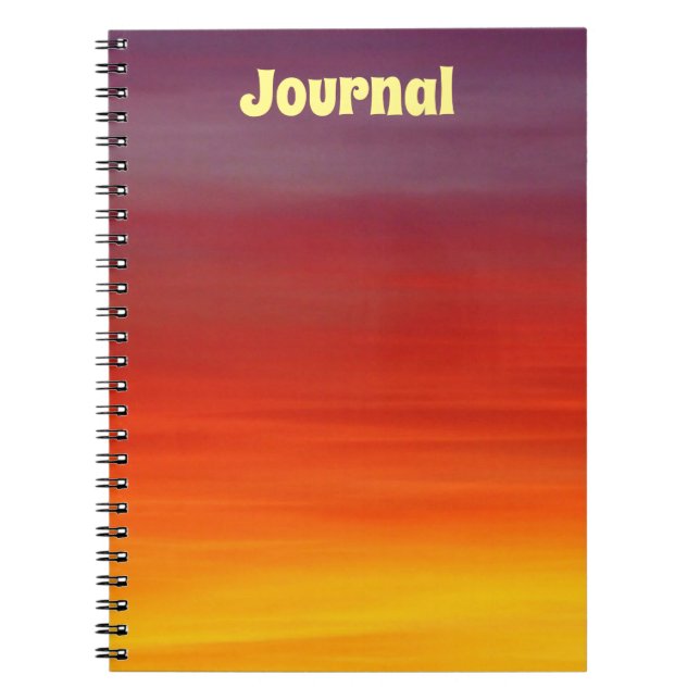Caderno Espiral Notebook de Diário sunset (Frente)